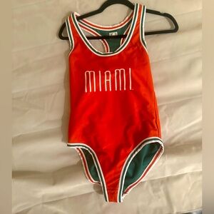 University of Miami bodysuit tailgate clothes
